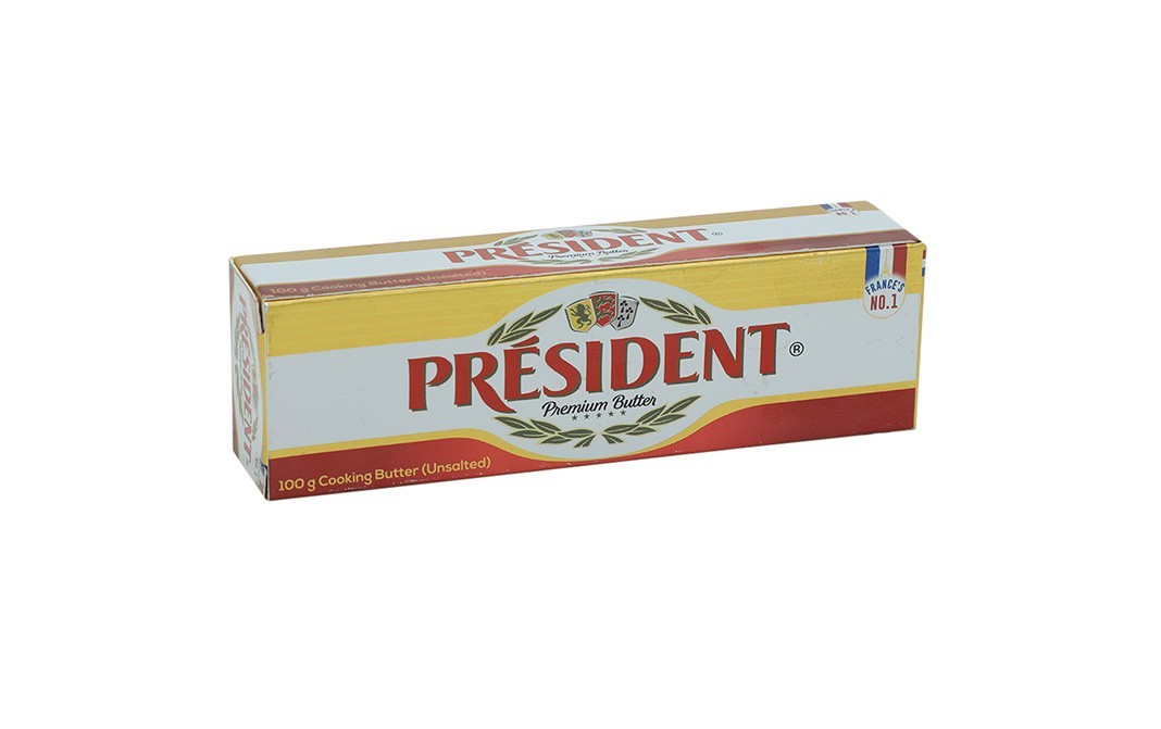 President Premium Cooking Butter (Unsalted)    Box  100 grams